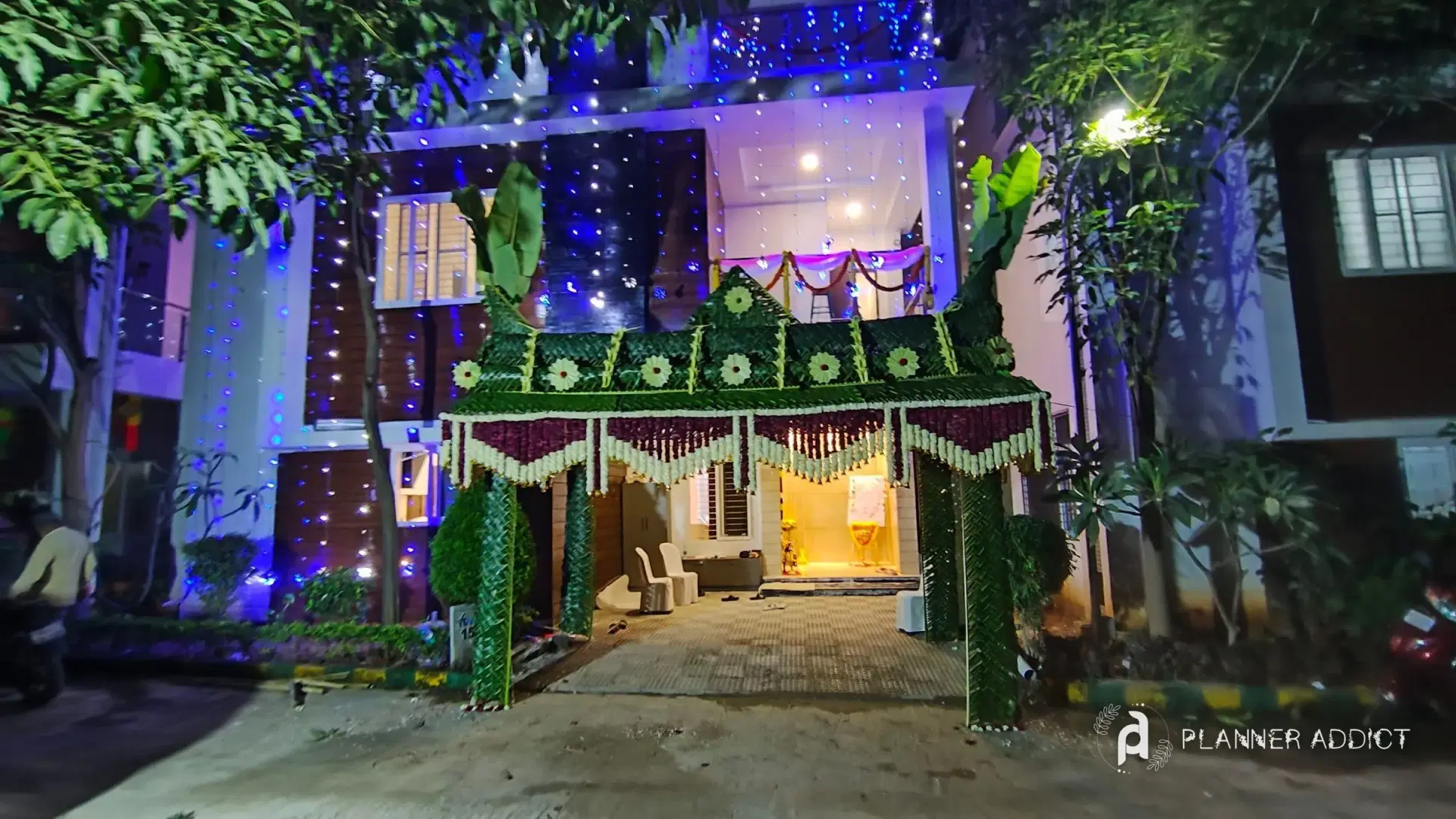 Pandal across a street entrance