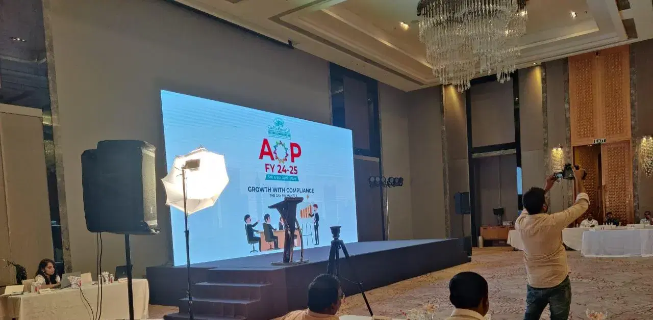LED wall on a stage