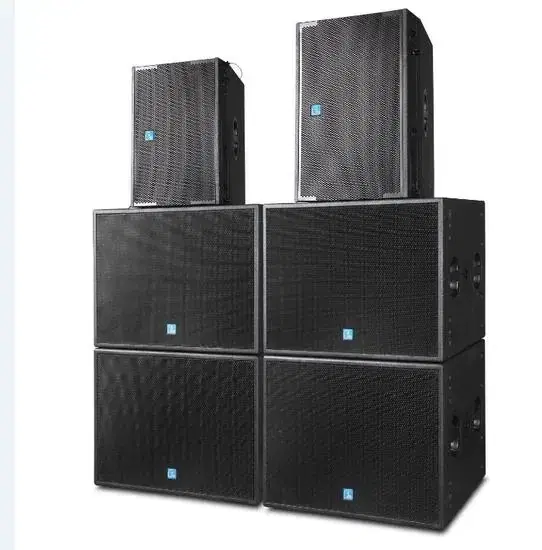 Speakers with dual 18-inch subwoofers