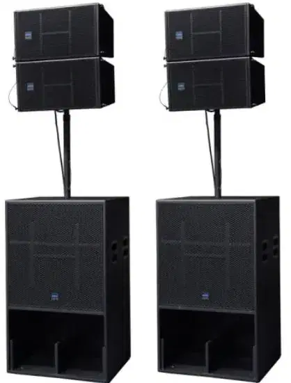 RCF line array speakers